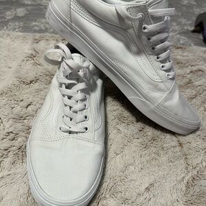 Vans Men's White Canvas Sneakers